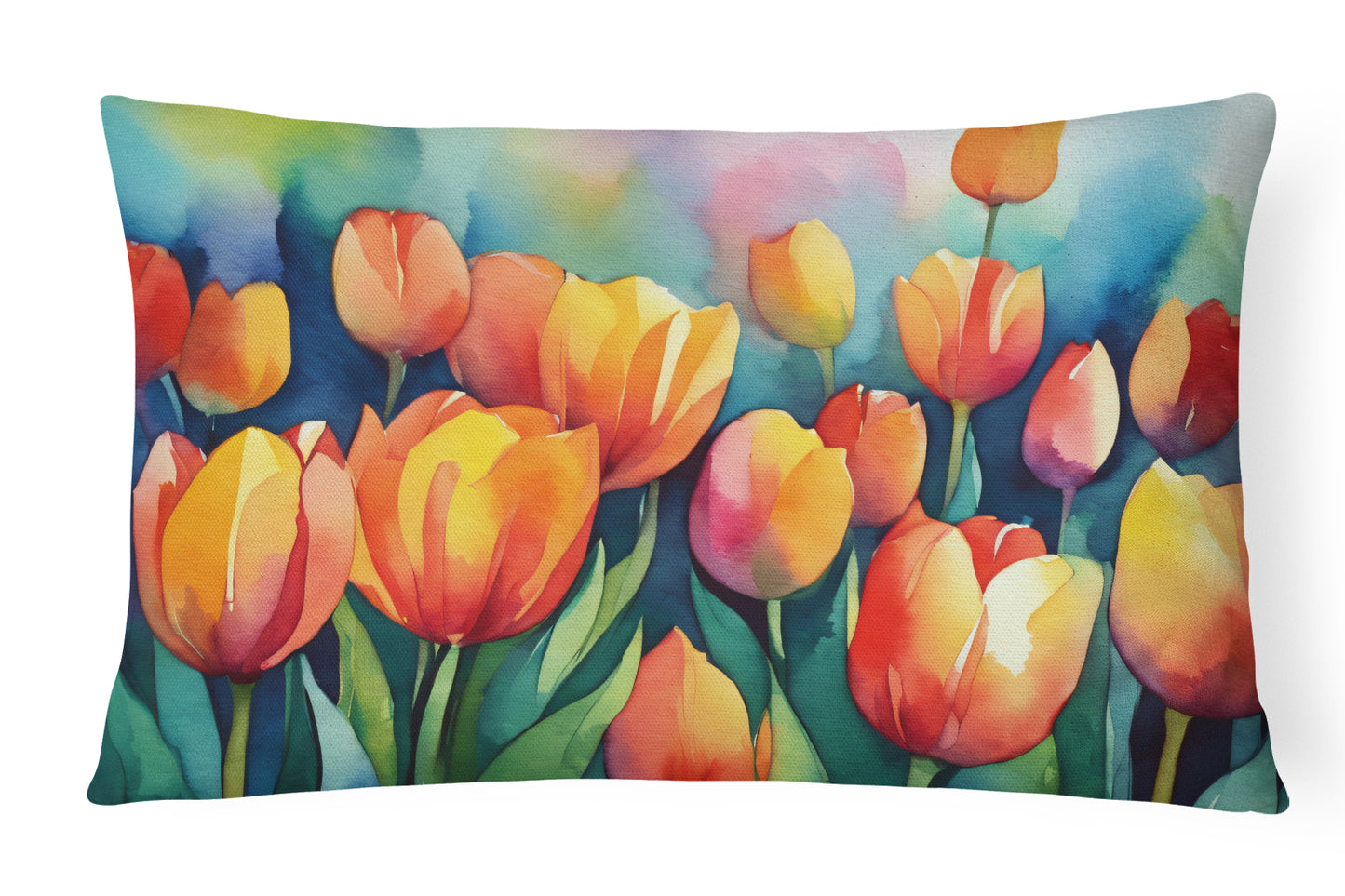 Buy this Tulips in Watercolor Throw Pillow