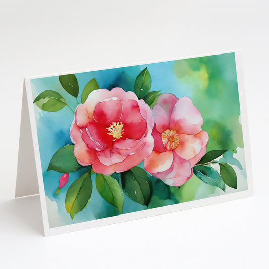 Buy this Alabama Camellia in Watercolor Greeting Cards Pack of 8