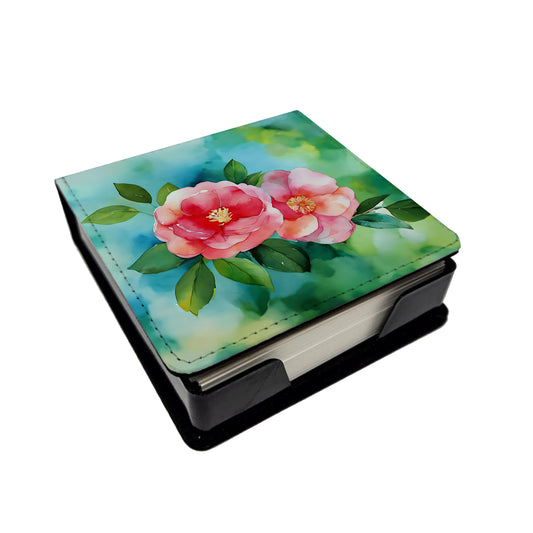 Buy this Alabama Camellia in Watercolor PU Leather Note Paper Holder