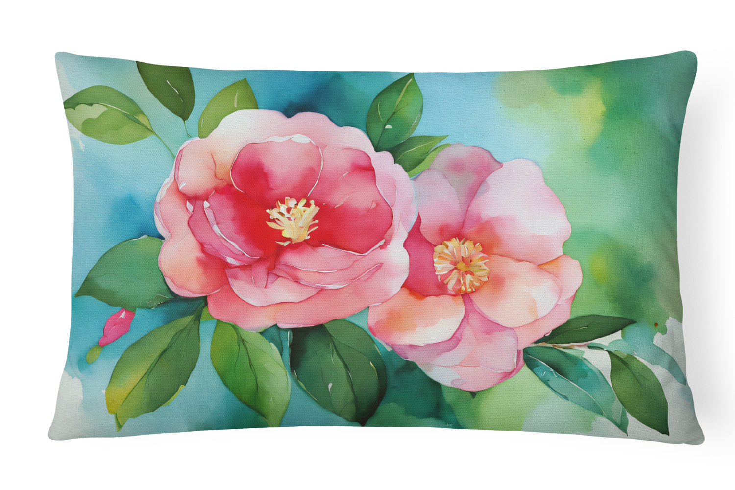 Buy this Alabama Camellia in Watercolor Throw Pillow