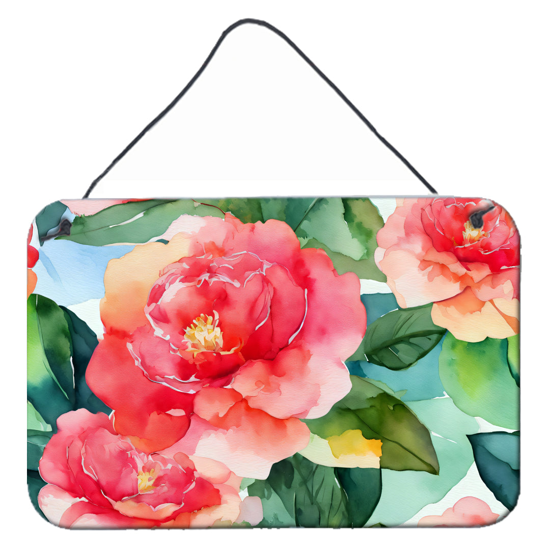 Buy this Alabama Camellia in Watercolor Wall or Door Hanging Prints