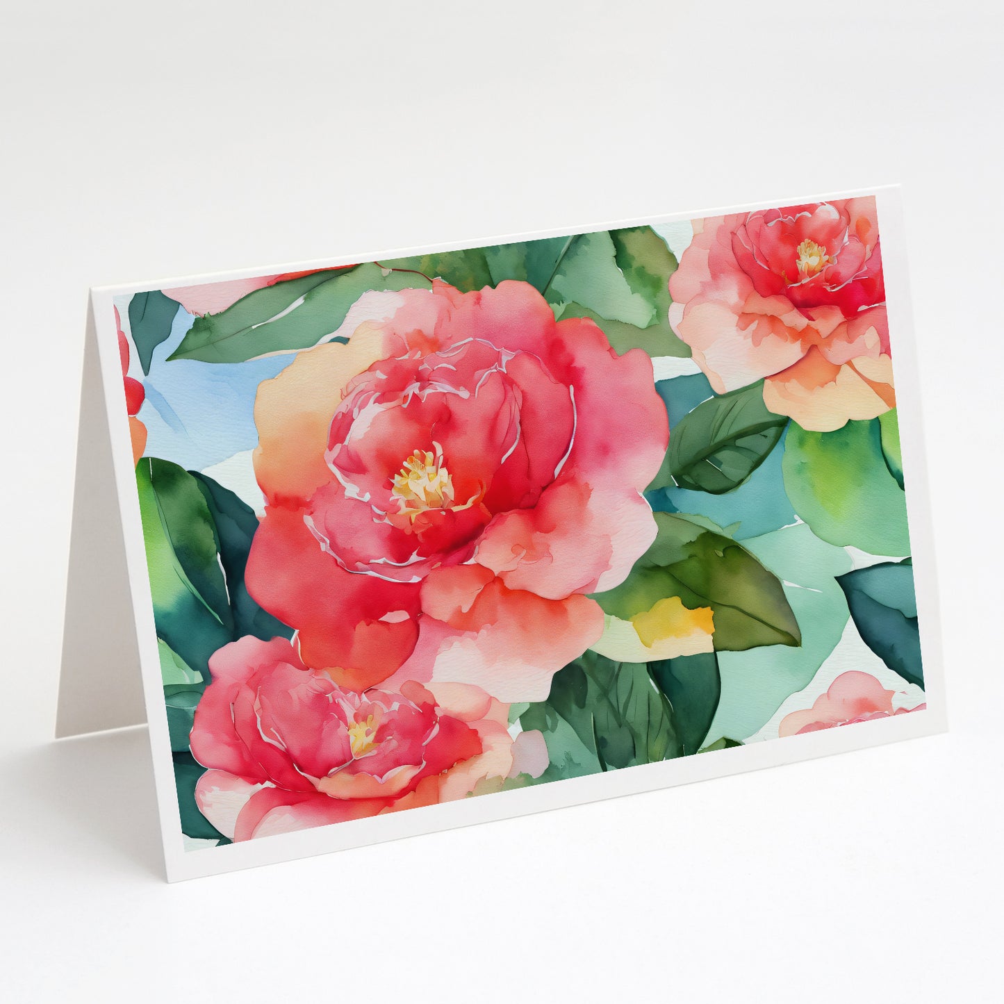 Buy this Alabama Camellia in Watercolor Greeting Cards Pack of 8