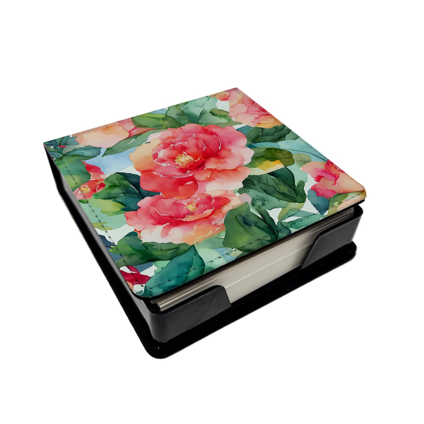 Buy this Alabama Camellia in Watercolor PU Leather Note Paper Holder