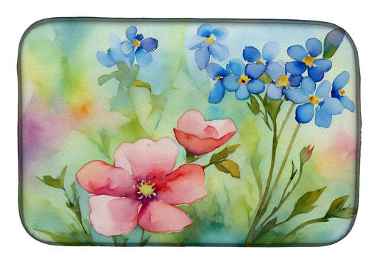 Buy this Alaska Forget-me-nots in Watercolor Dish Drying Mat