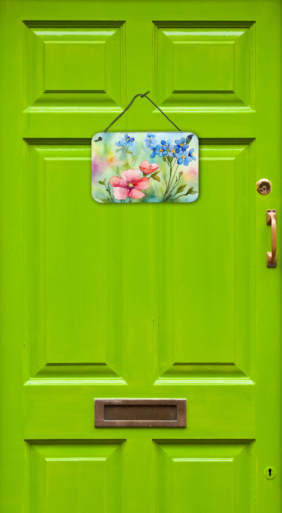 Alaska Forget-me-nots in Watercolor Wall or Door Hanging Prints