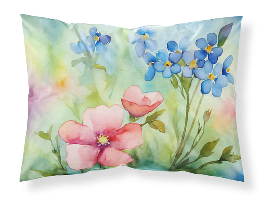 Buy this Alaska Forget-me-nots in Watercolor Standard Pillowcase