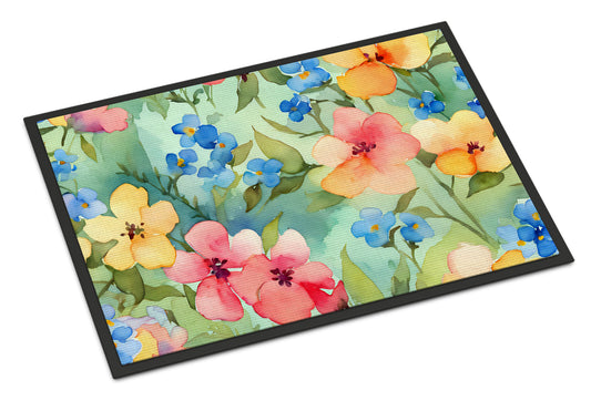 Buy this Alaska Forget-me-nots in Watercolor Doormat