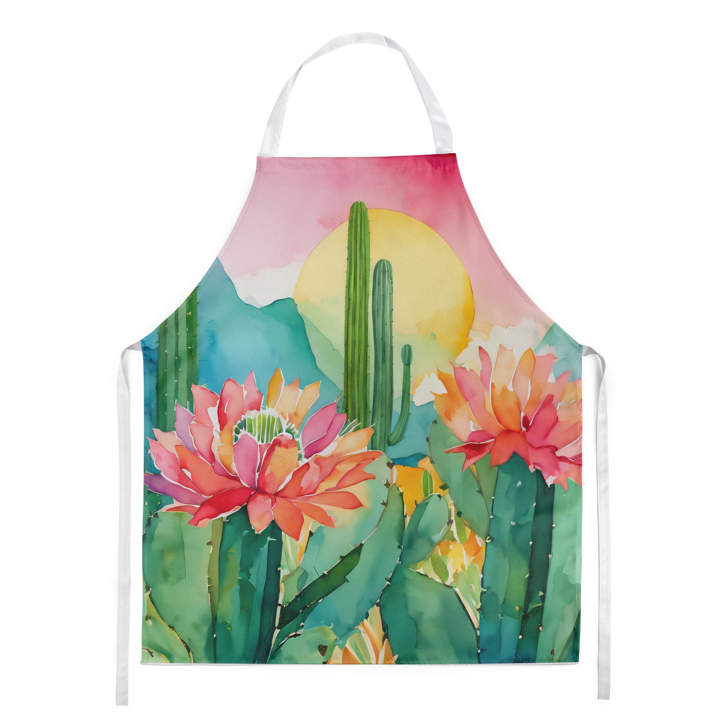 Buy this Arizona Saguaro Cactus Blossom in Watercolor Apron