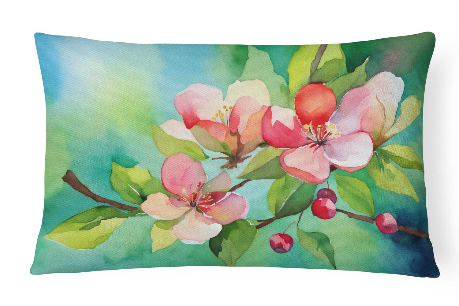 Buy this Arkansas Apple Blossom in Watercolor Throw Pillow