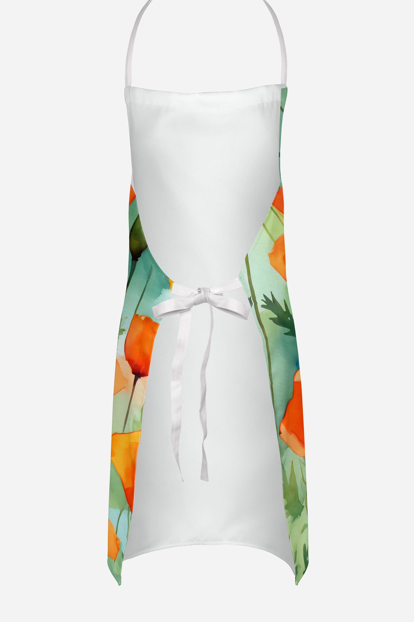 California California Poppies in Watercolor Apron