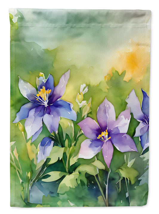 Buy this Colorado Rocky Mountain Columbine in Watercolor House Flag