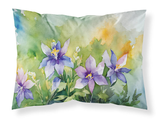 Buy this Colorado Rocky Mountain Columbine in Watercolor Standard Pillowcase