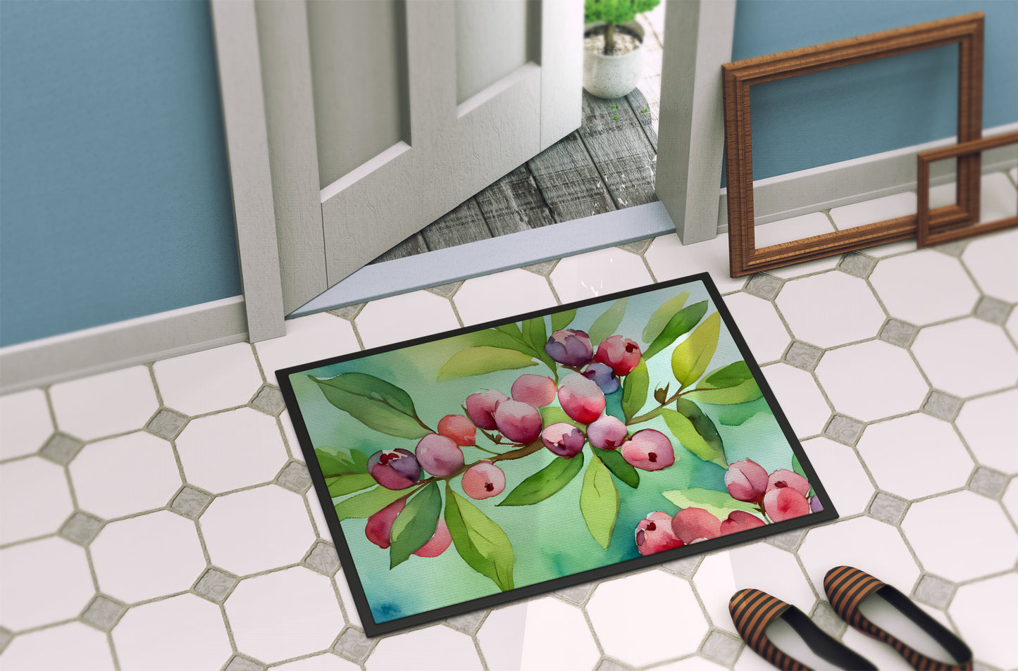 Connecticut Mountain Laurels in Watercolor Doormat