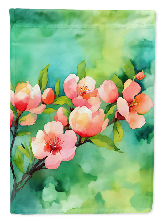 Buy this Delaware Peach Blossom in Watercolor House Flag