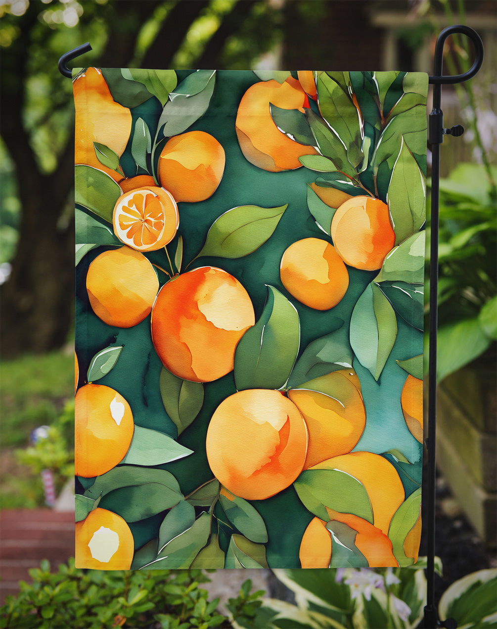 Florida Orange Blossom in Watercolor Garden Flag