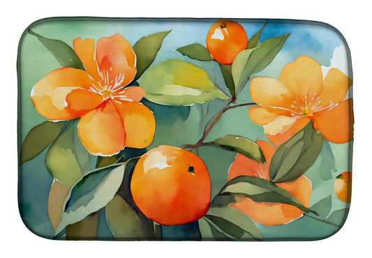 Buy this Florida Orange Blossom in Watercolor Dish Drying Mat