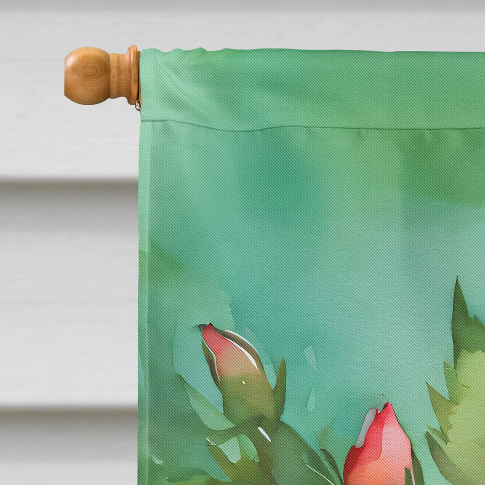 Georgia Cherokee Rose in Watercolor House Flag