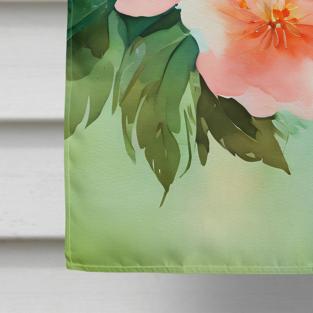 Georgia Cherokee Rose in Watercolor House Flag