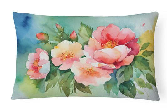 Buy this Georgia Cherokee Rose in Watercolor Throw Pillow