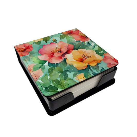 Buy this Georgia Cherokee Rose in Watercolor PU Leather Note Paper Holder