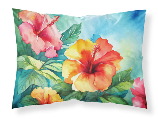 Buy this Hawaii Hawaiian Hibiscus in Watercolor Standard Pillowcase