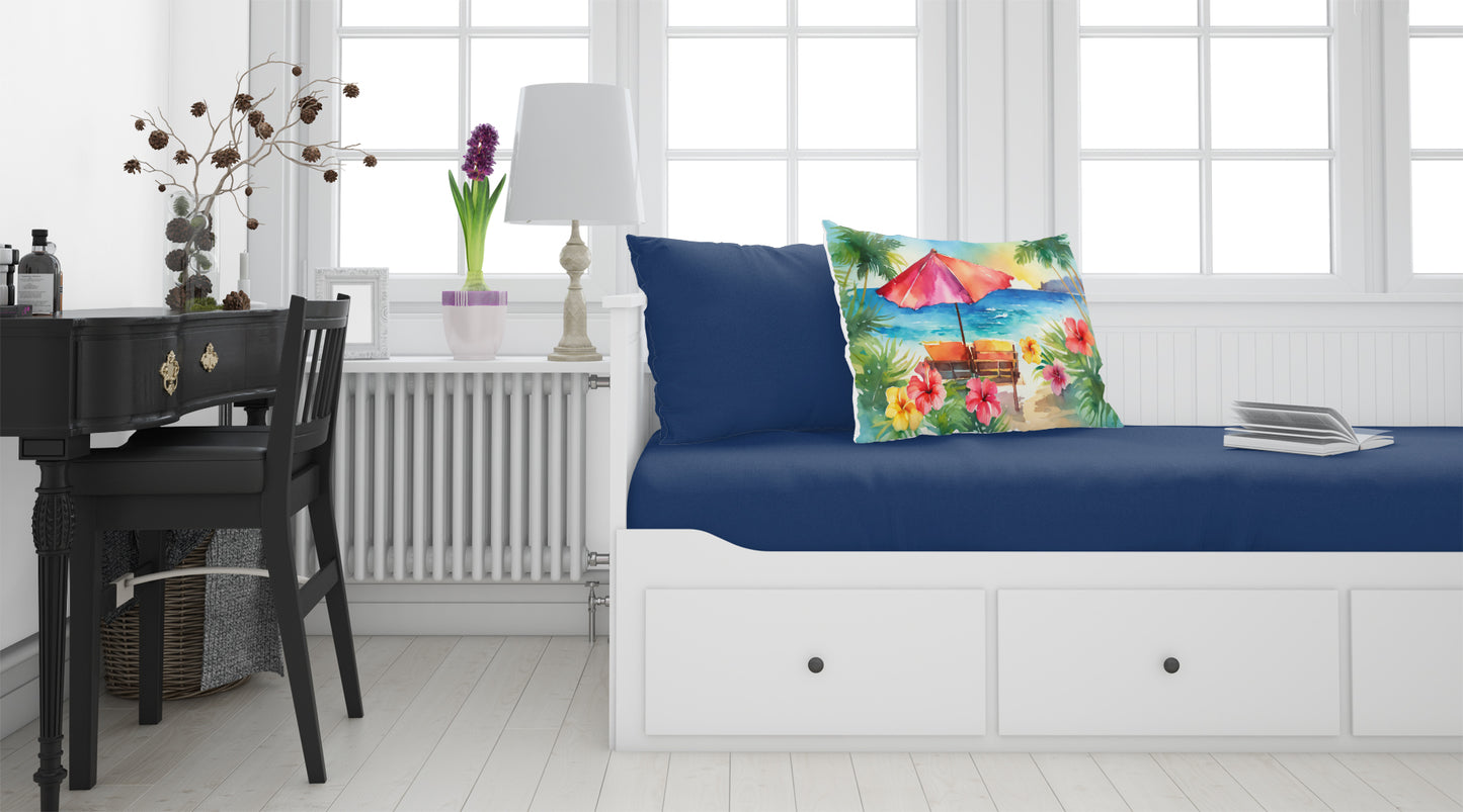 Hawaii Hawaiian Hibiscus in Watercolor Standard Pillowcase