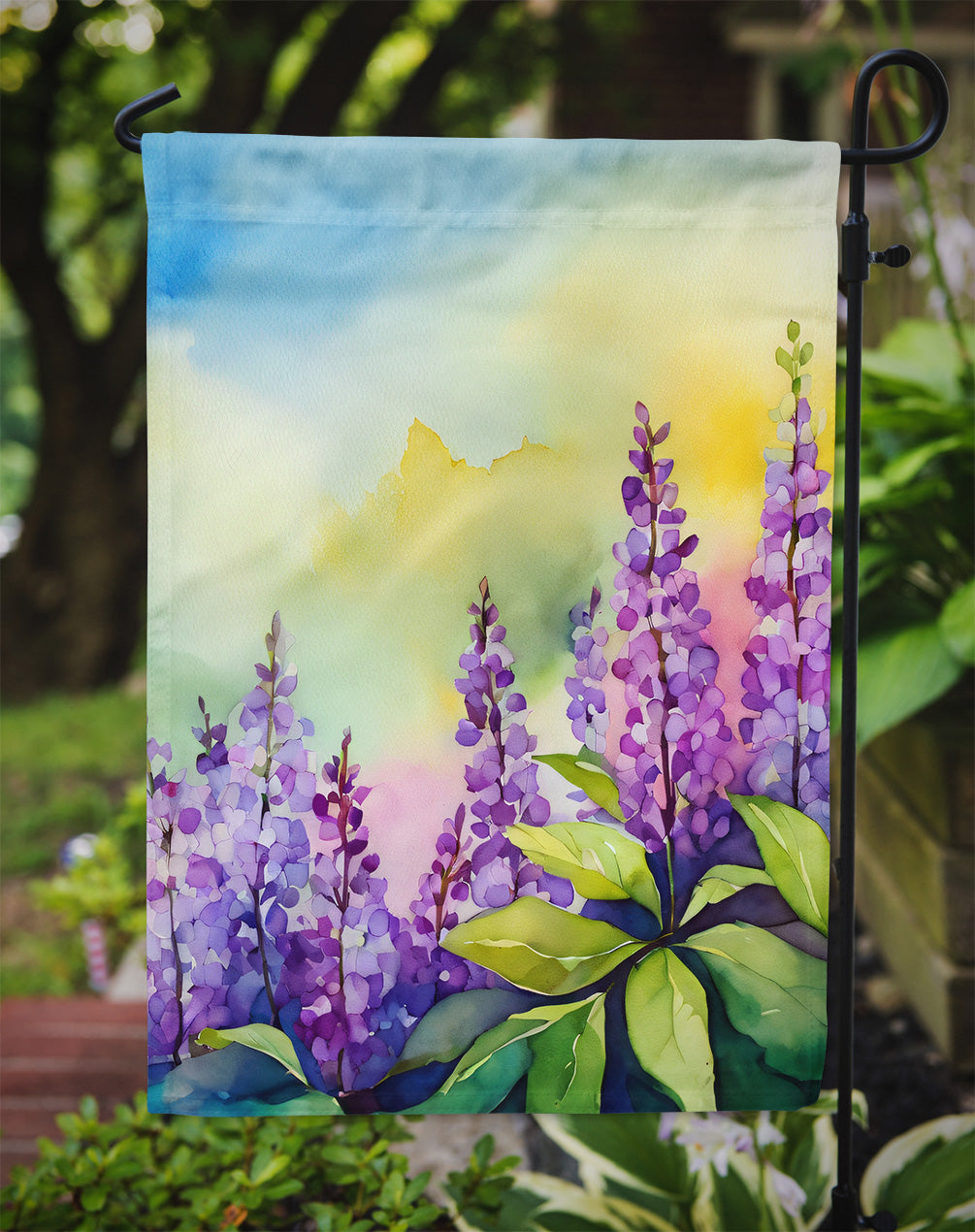 Idaho Syringa in Watercolor Garden Flag