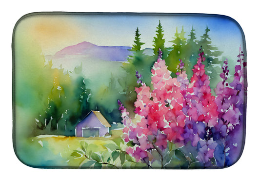 Buy this Idaho Syringa in Watercolor Dish Drying Mat