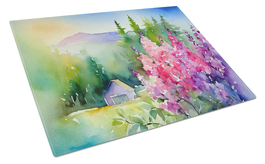 Buy this Idaho Syringa in Watercolor Glass Cutting Board