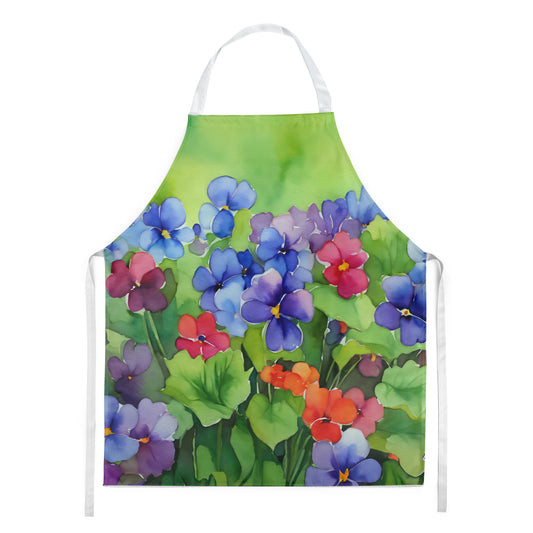 Buy this Illinois Violet in Watercolor Apron