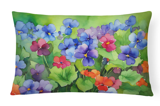 Buy this Illinois Violet in Watercolor Throw Pillow