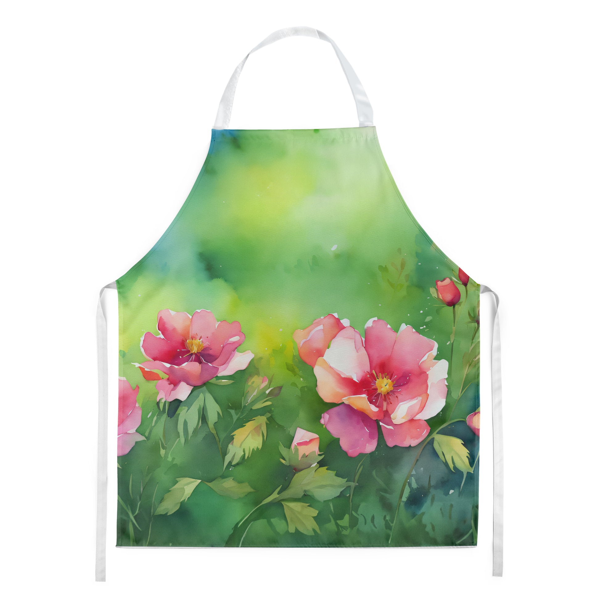 Buy this Iowa Wild Prairie Roses in Watercolor Apron