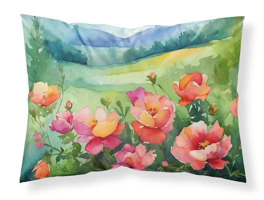 Buy this Iowa Wild Prairie Roses in Watercolor Standard Pillowcase