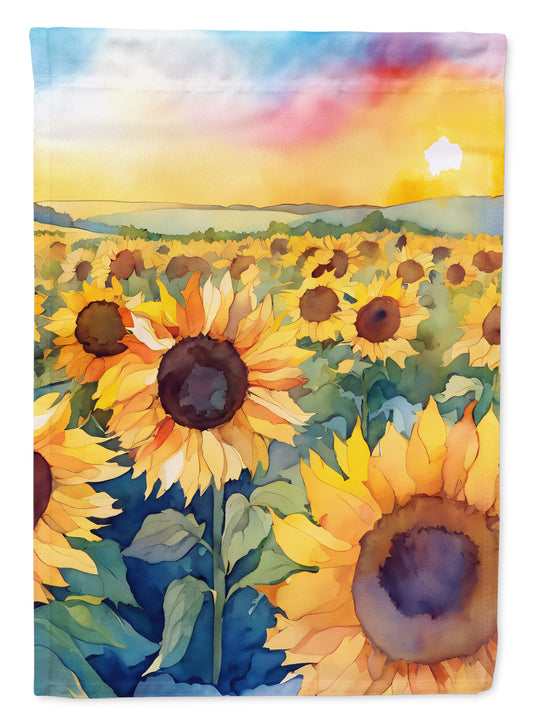 Buy this Kansas Sunflowers in Watercolor Garden Flag