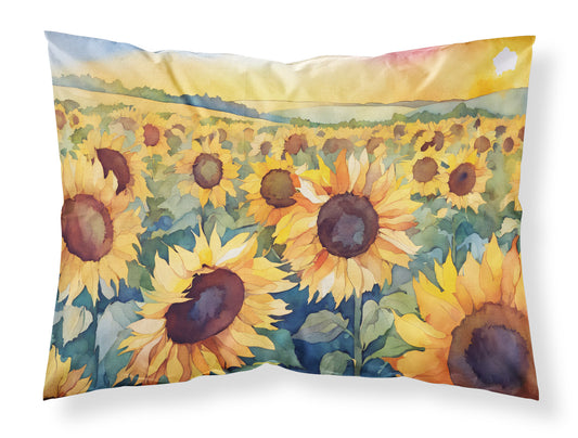Buy this Kansas Sunflowers in Watercolor Standard Pillowcase