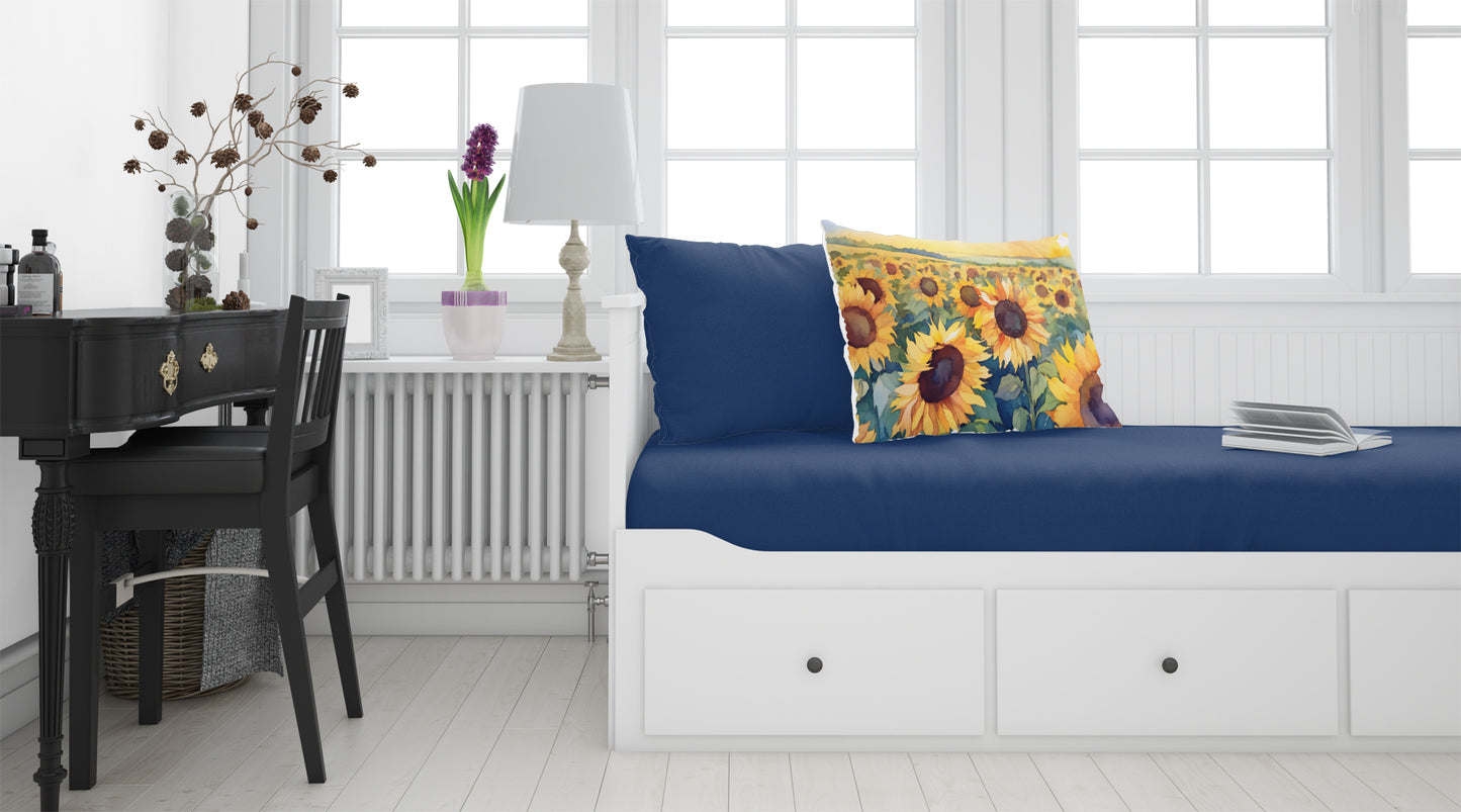 Kansas Sunflowers in Watercolor Standard Pillowcase