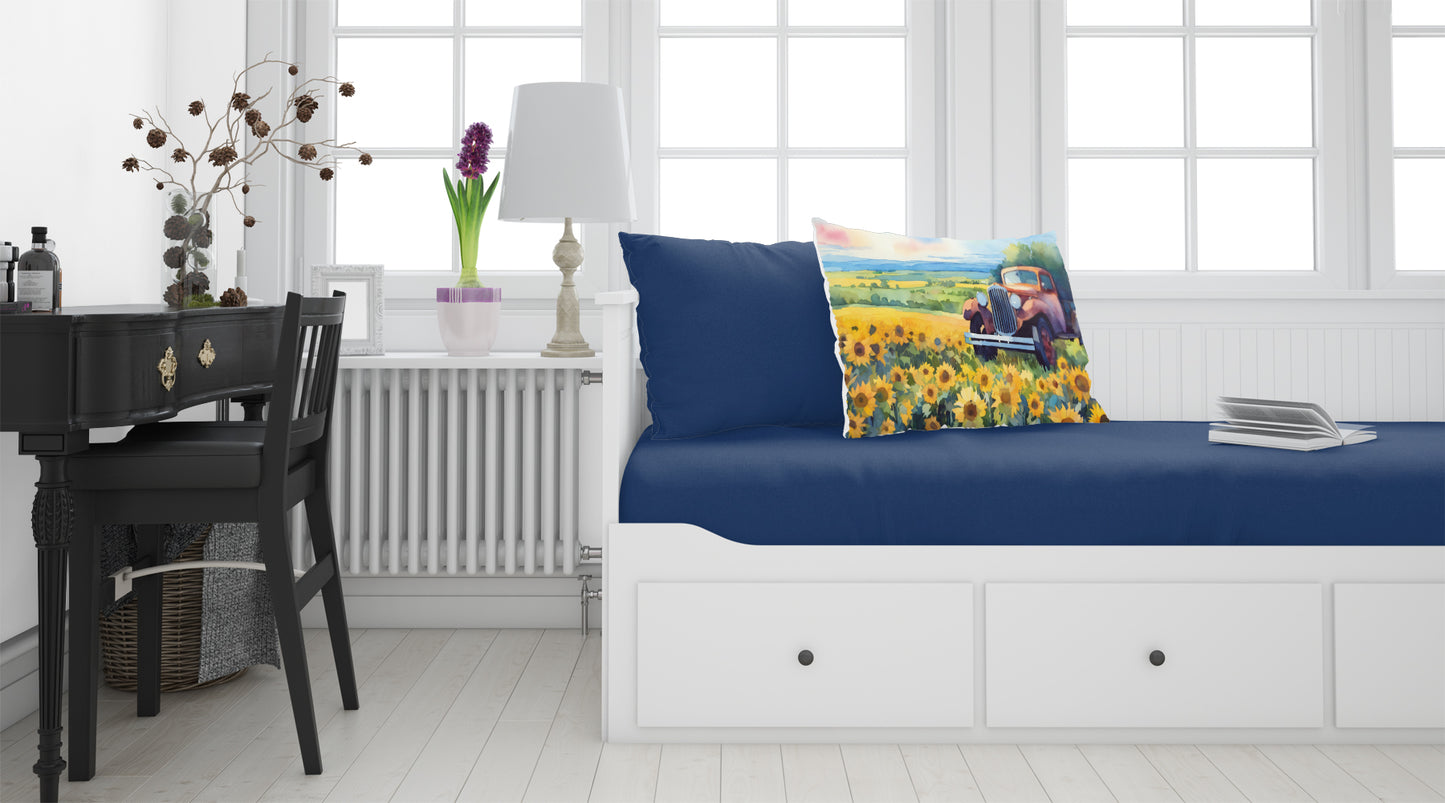 Kansas Sunflowers in Watercolor Standard Pillowcase