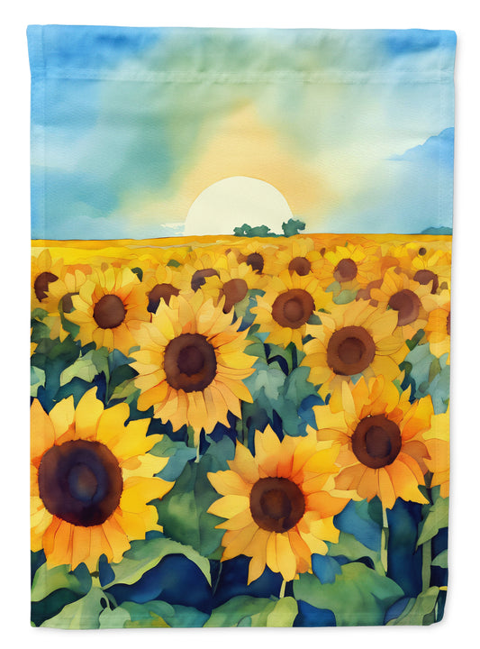 Buy this Kansas Sunflowers in Watercolor Garden Flag