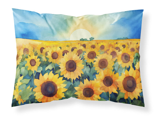 Buy this Kansas Sunflowers in Watercolor Standard Pillowcase