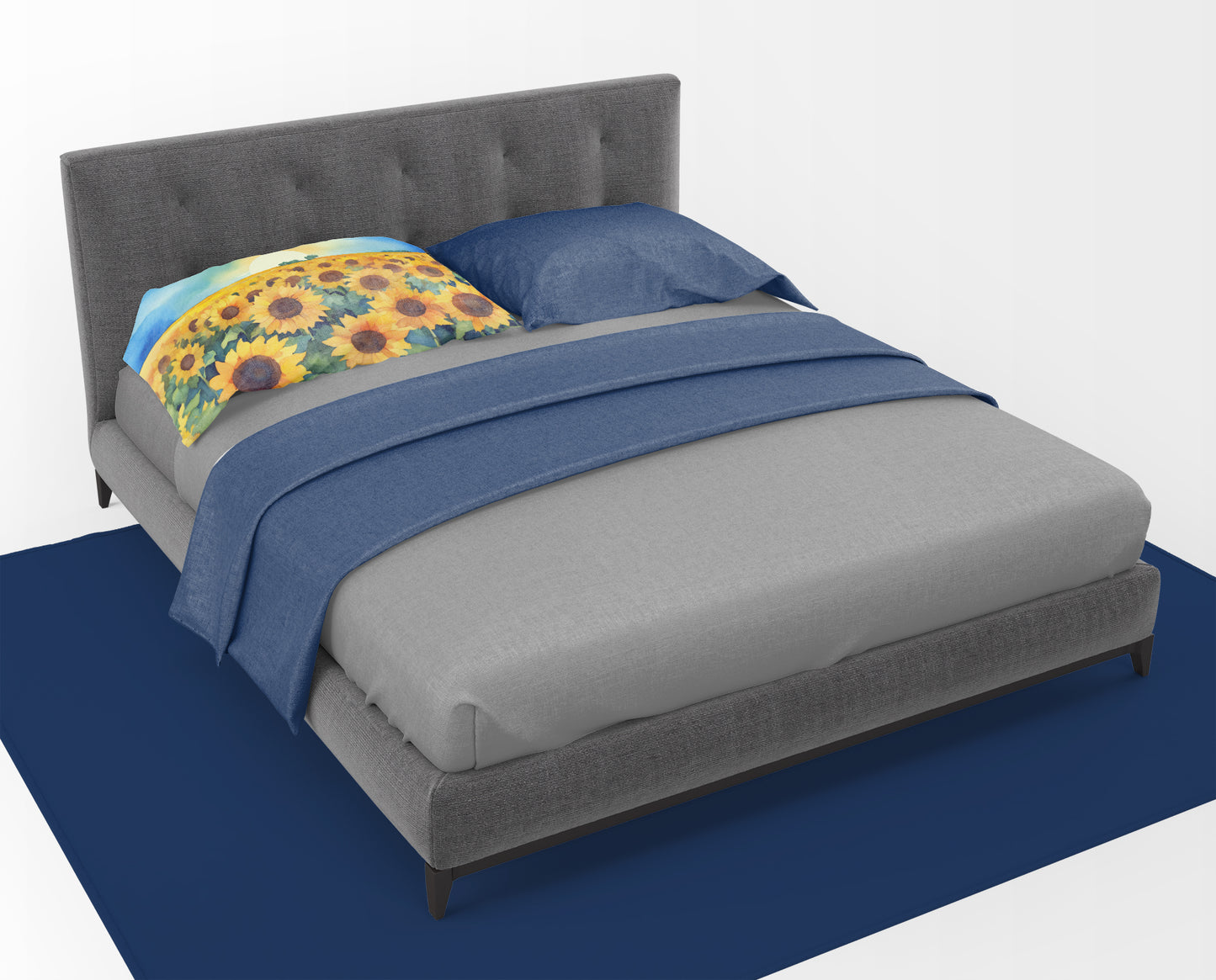 Kansas Sunflowers in Watercolor Standard Pillowcase