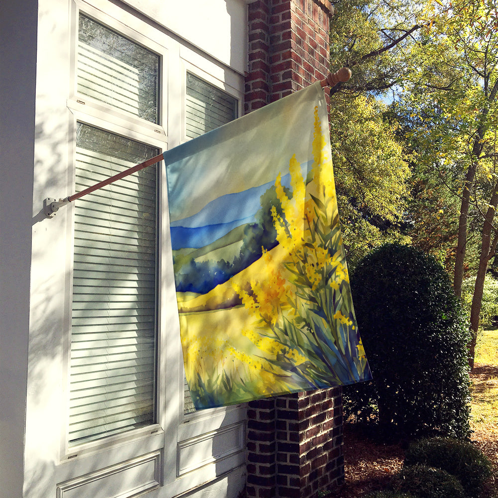 Kentucky Goldenrod in Watercolor House Flag