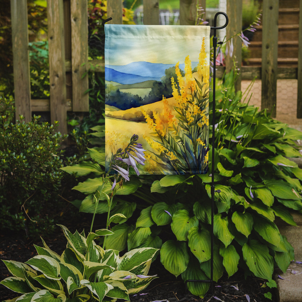 Kentucky Goldenrod in Watercolor Garden Flag