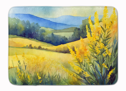 Buy this Kentucky Goldenrod in Watercolor Memory Foam Kitchen Mat