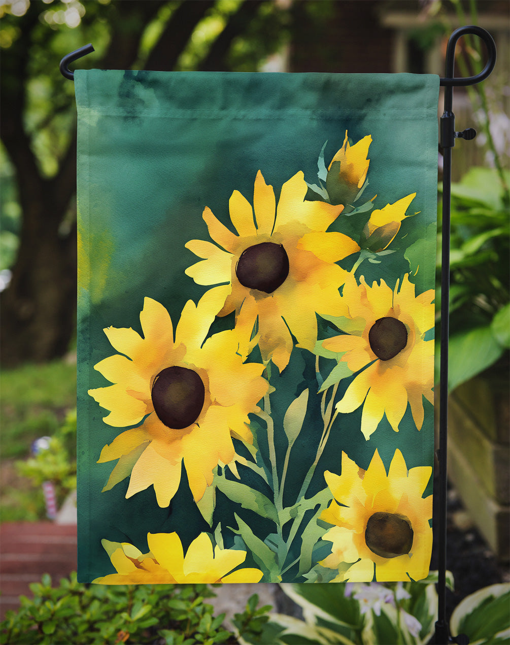 Kentucky Goldenrod in Watercolor Garden Flag