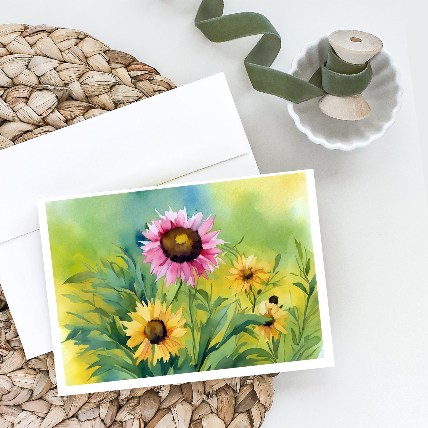 Kentucky Goldenrod in Watercolor Greeting Cards Pack of 8