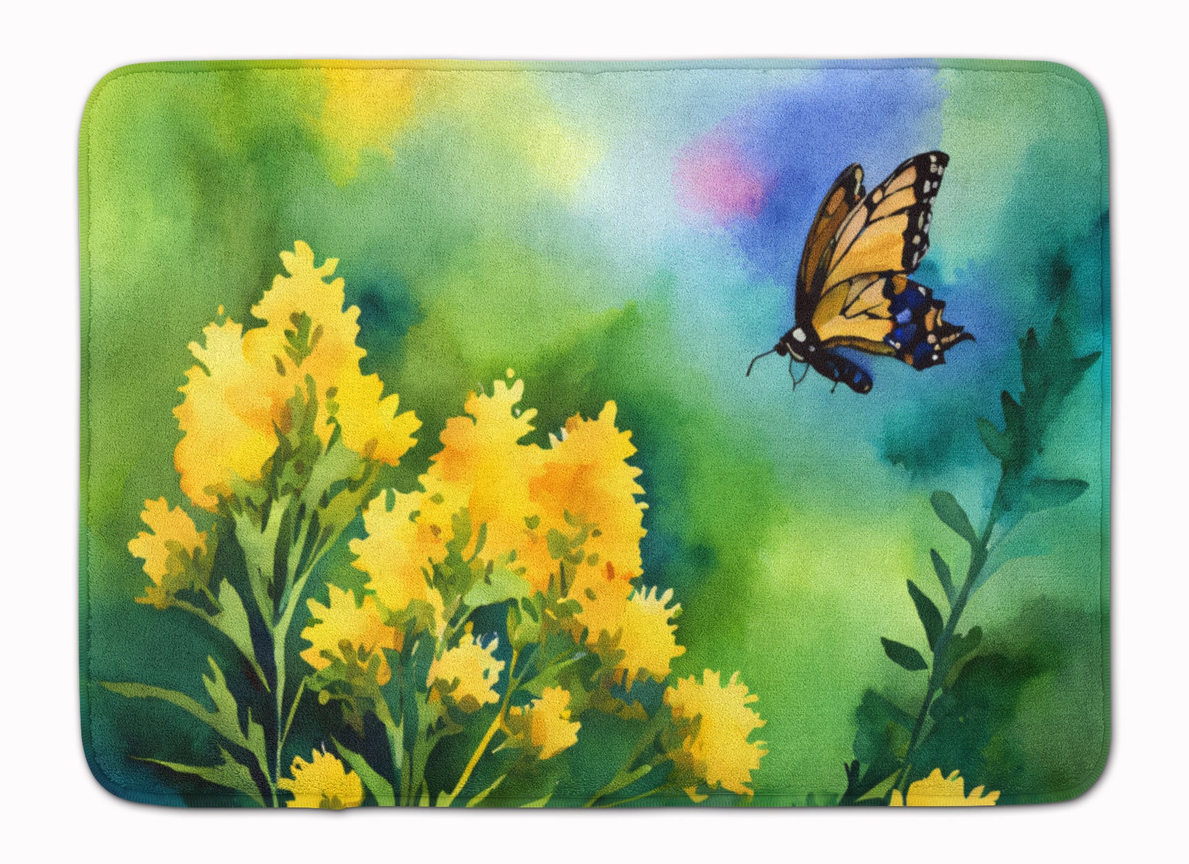 Buy this Kentucky Goldenrod in Watercolor Memory Foam Kitchen Mat