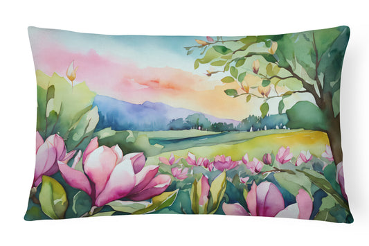 Buy this Louisiana Magnolias in Watercolor Throw Pillow