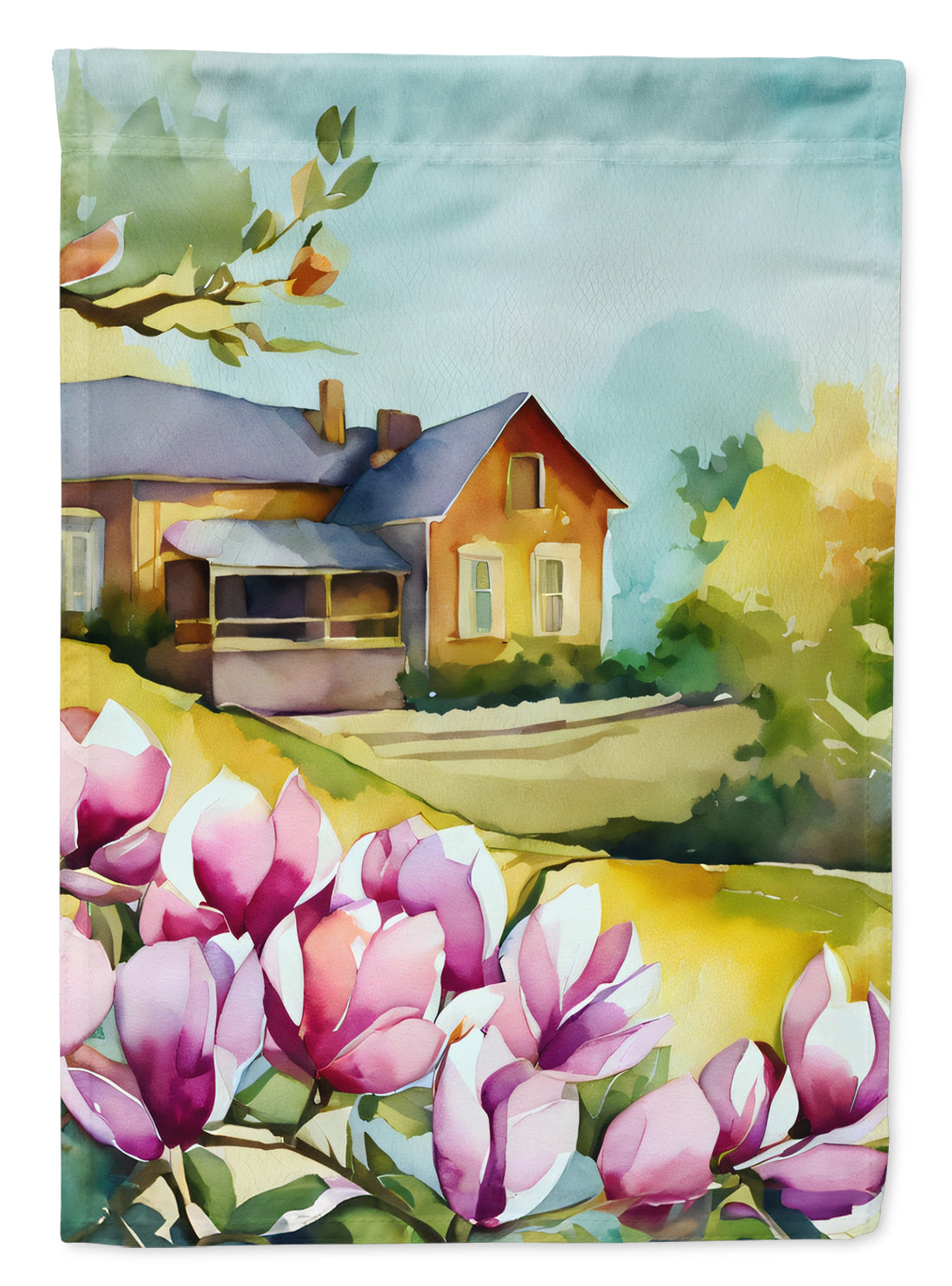 Buy this Louisiana Magnolias in Watercolor House Flag