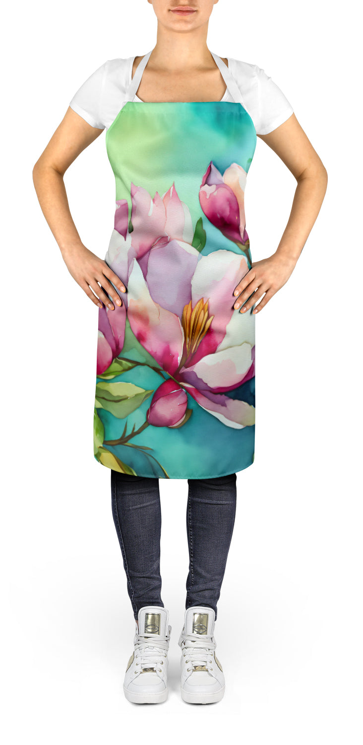 Louisiana Magnolias in Watercolor Apron