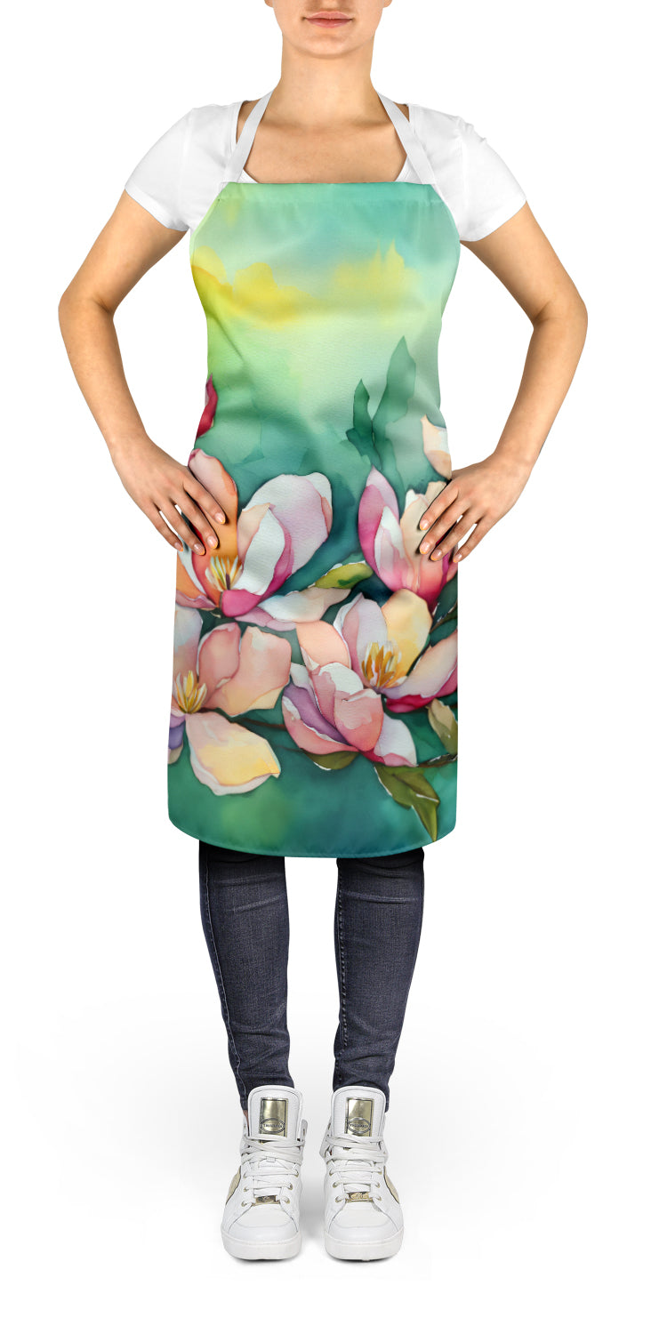 Louisiana Magnolias in Watercolor Apron